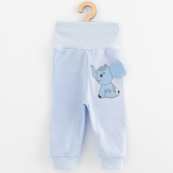 Babyset T-shirt en joggingbroek New Baby Happy Elephant blauw