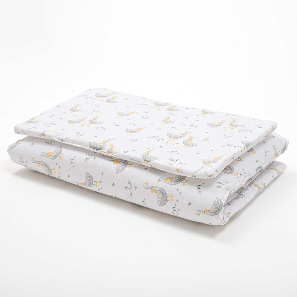 Katoenen beddengoedset met vulling New Baby Gans 90x120 cm