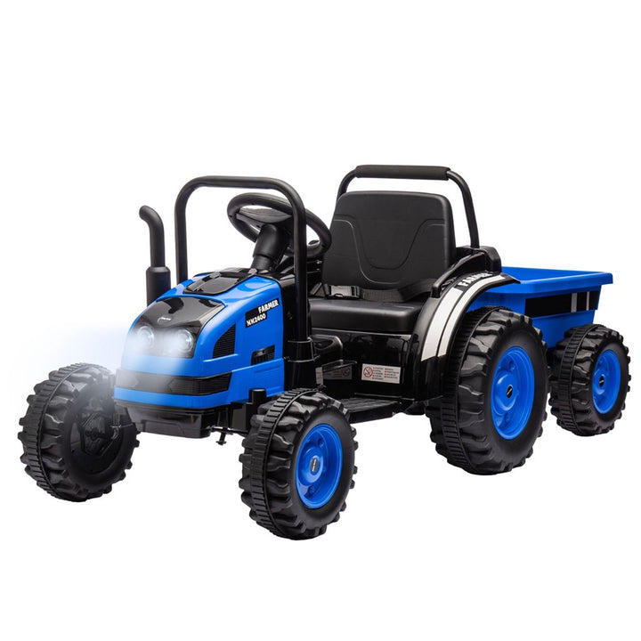 Elektrische tractor met aanhanger Milly Mally Farmer blauw