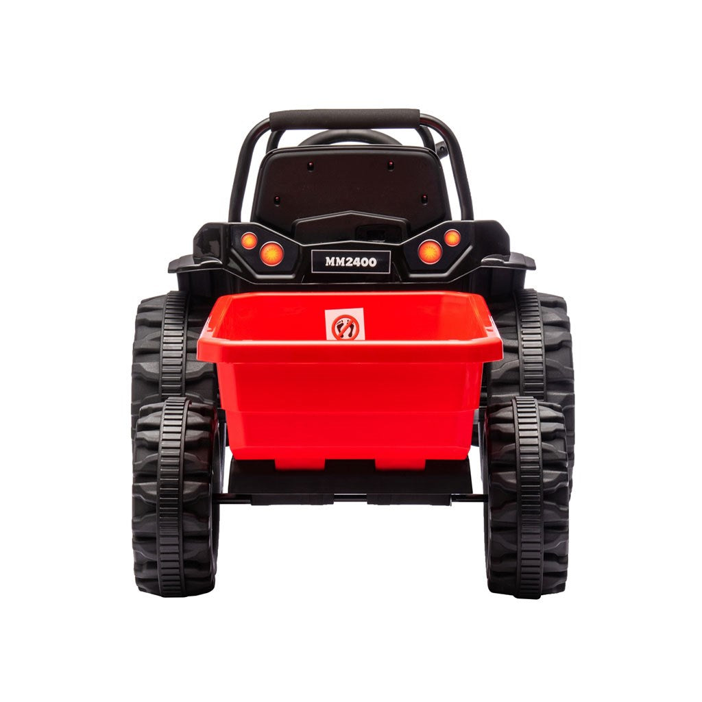 Elektrische tractor met aanhanger Milly Mally Farmer rood