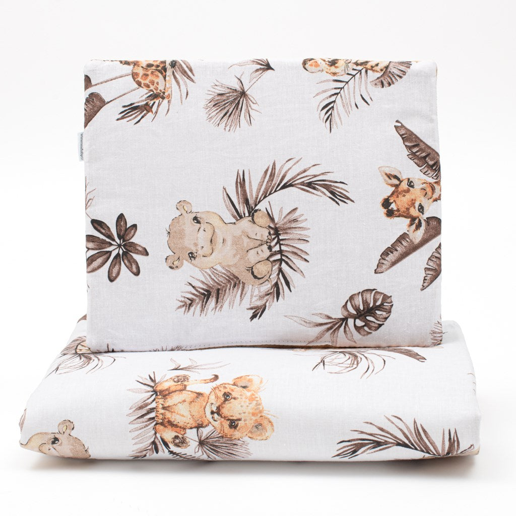 Omkeerbare fluweel-en-katoen set voor kinderwagen New Baby Safari