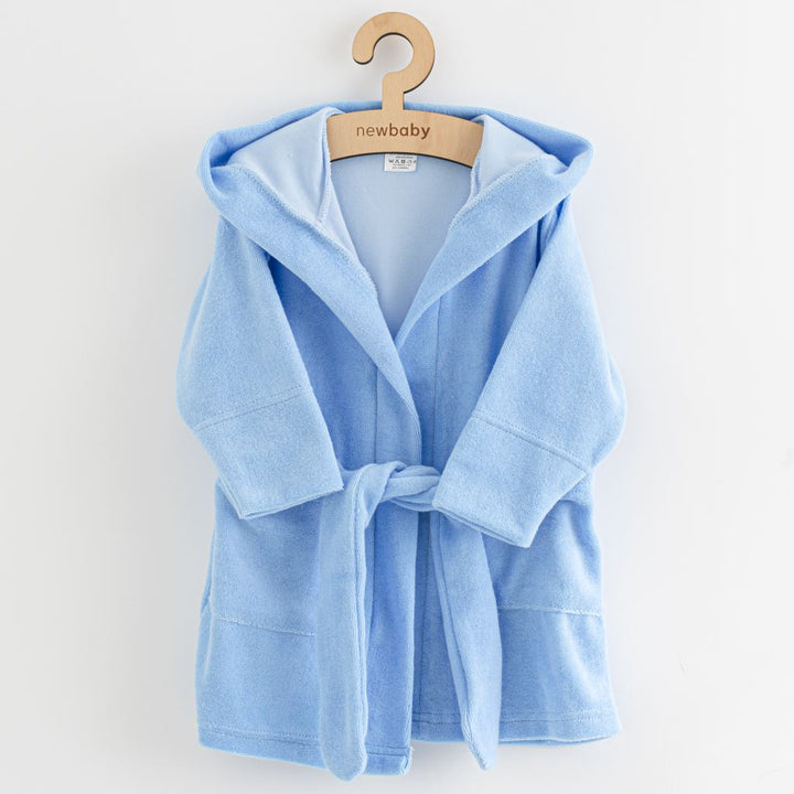 Badstof babybadjas New Baby Comfortably blauw, maat 104/110