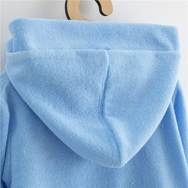 Badstof babybadjas New Baby Comfortably blauw, maat 104/110