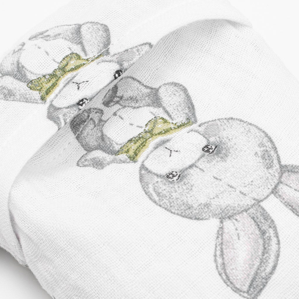 Mousseline warmte- en koelkussen met kersenpitten New Baby STANDARD konijn