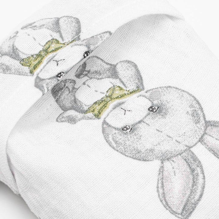 Mousseline warmte- en koelkussen met kersenpitten New Baby STANDARD konijn