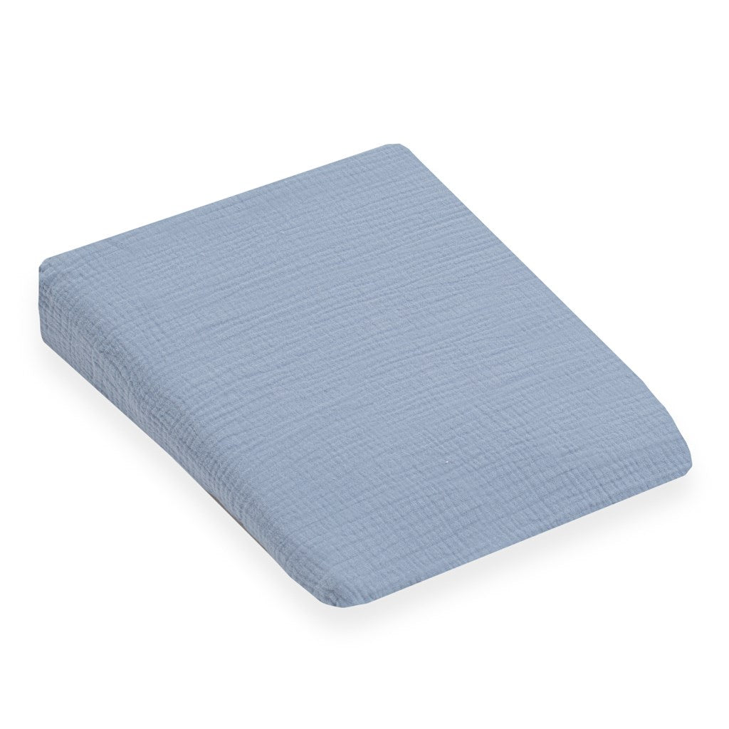 Mousseline kussensloop voor kinderwagen New Baby STANDARD 30x37 cm blauw