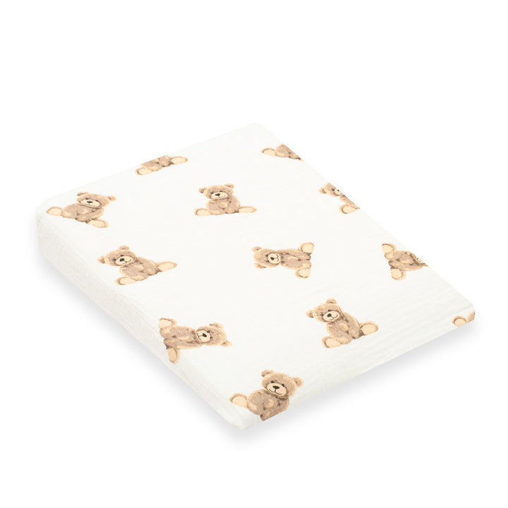 Mousseline kussensloop voor kinderwagen New Baby STANDARD 30x37 cm beer