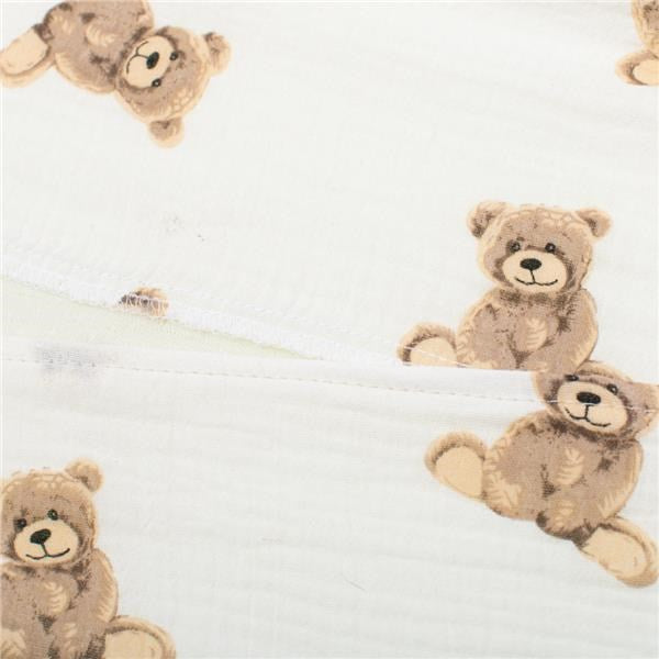 Mousseline kussensloop voor kinderwagen New Baby STANDARD 30x37 cm beer