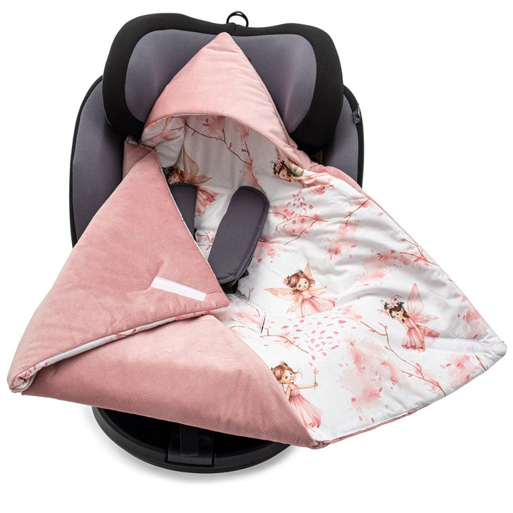 Gevoerde inbakerdeken voor autostoeltje New Baby roze