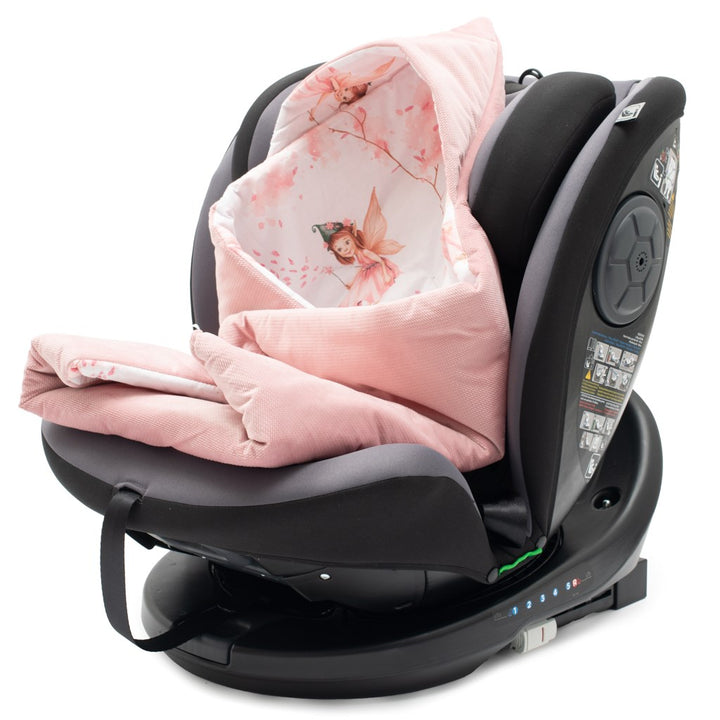 Gevoerde inbakerdeken voor autostoeltje New Baby roze