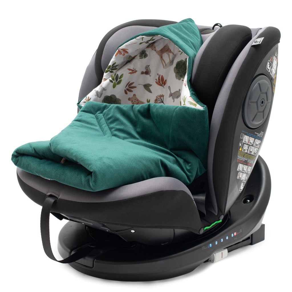 Gevoerde inbakerdeken voor autostoeltje New Baby groen