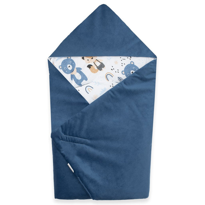 Gevoerde inbakerdeken voor autostoeltje New Baby blauw