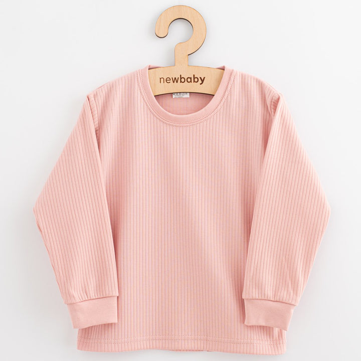 Katoenen kinder-T-shirt met lange mouwen New Baby Kindergarten poederroze