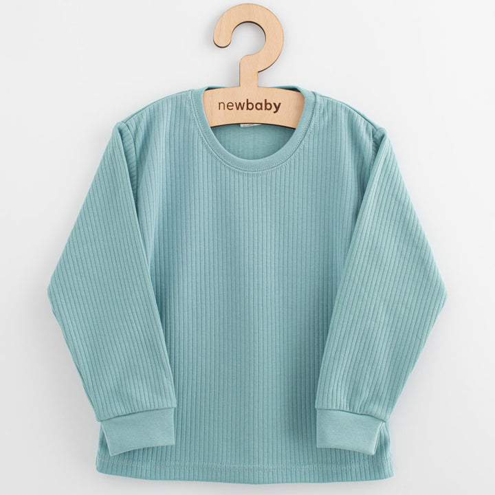Katoenen kinder-T-shirt met lange mouwen New Baby Kindergarten ijsblauw