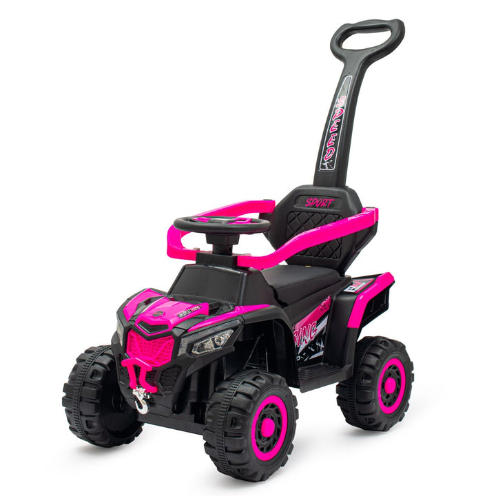 Baby Mix Ruggy elektrische rij-op met duwstang roze