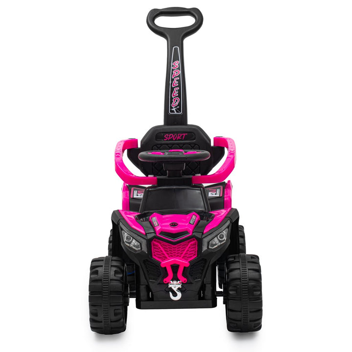 Baby Mix Ruggy elektrische rij-op met duwstang roze