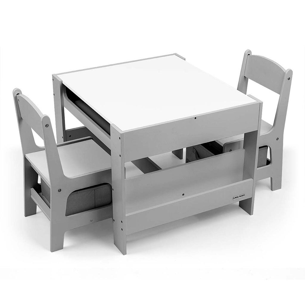 Milly Mally meubelset - tafel en twee stoelen Sven grijs