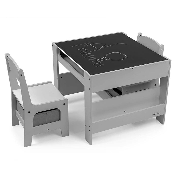 Milly Mally meubelset - tafel en twee stoelen Sven grijs
