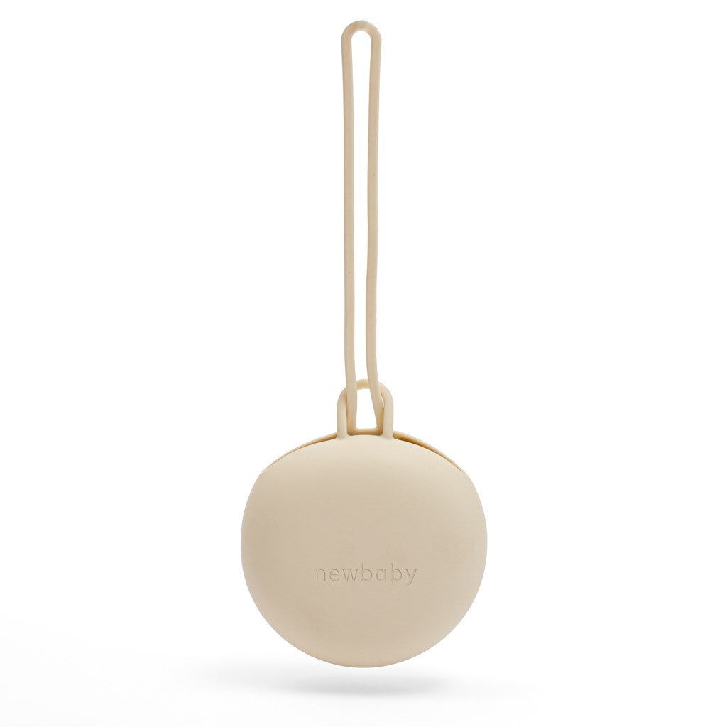 New Baby siliconen speendoosje beige