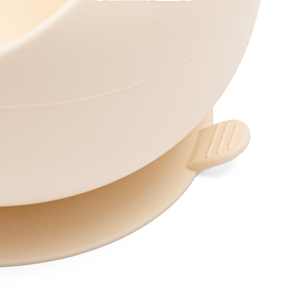 Siliconen babykom met zuignap New Baby beige