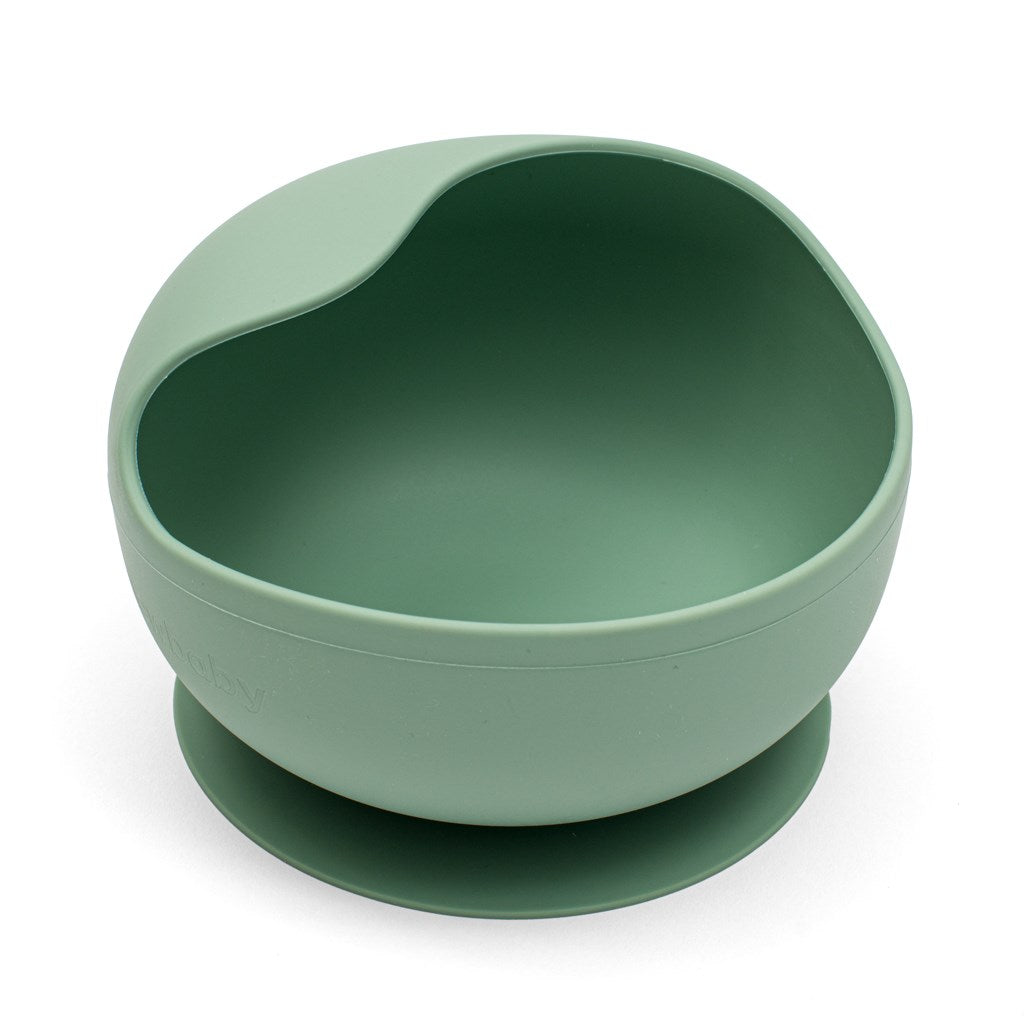 Siliconen babykom met zuignap New Baby groen