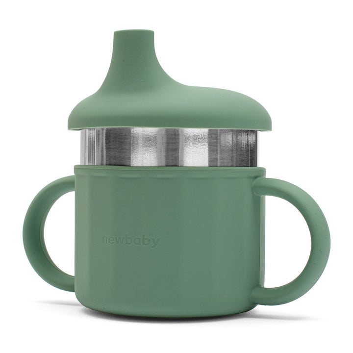 Siliconen babybeker 2-in-1 New Baby groen