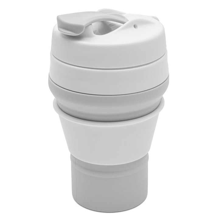 Opvouwbare siliconen beker 350 ml 2-in-1 New Baby - grijs