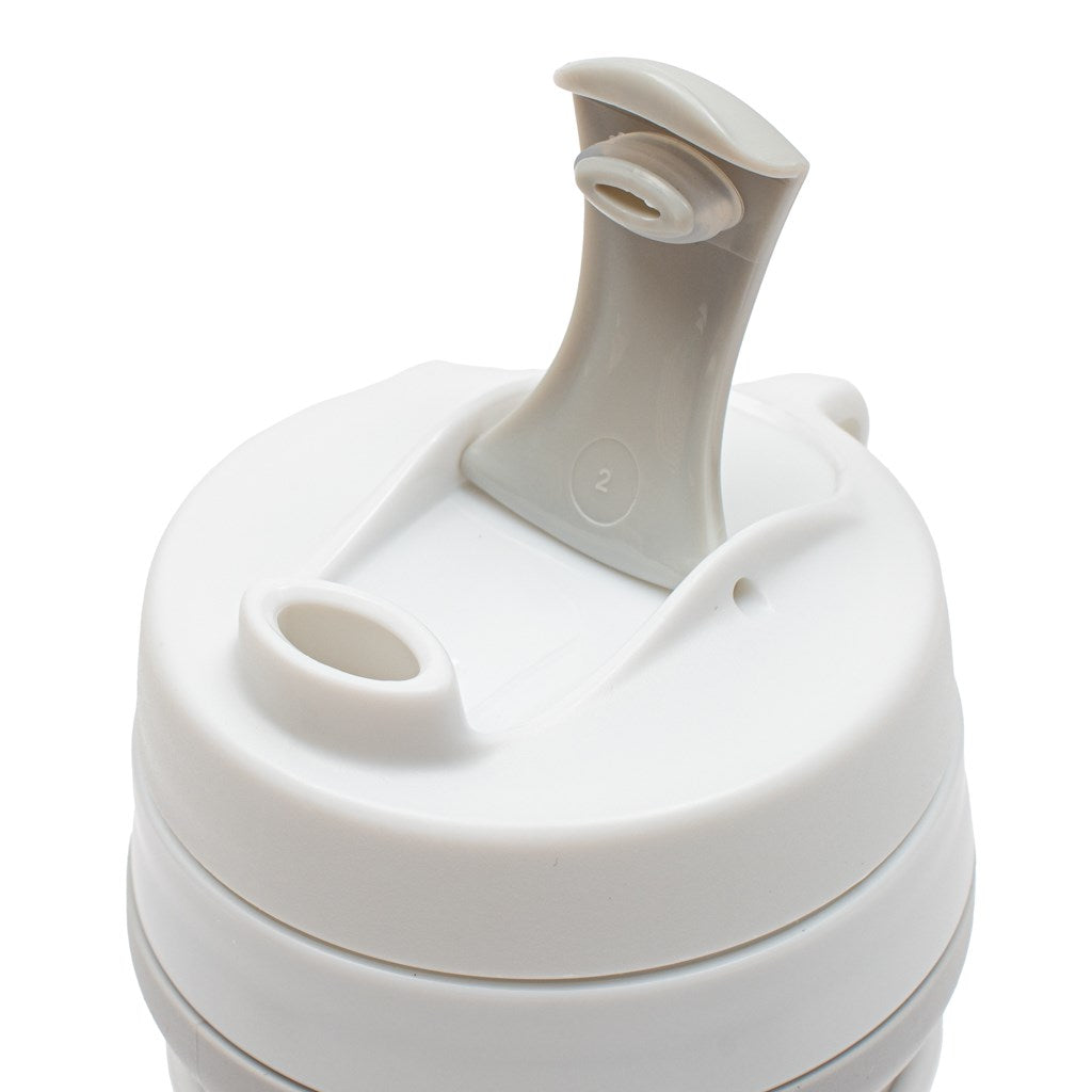 Opvouwbare siliconen beker 350 ml 2-in-1 New Baby - grijs