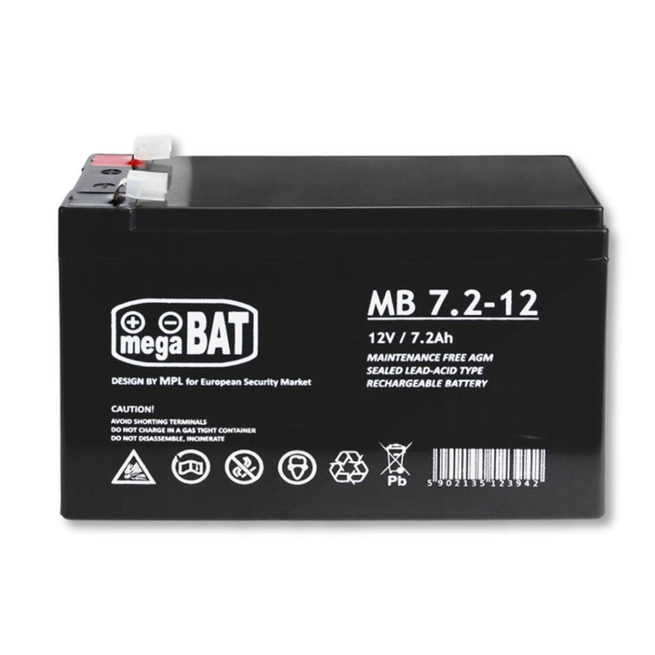 Gelaccu VRLA MB 7,2-12 MB 7.2-12 onderhoudsvrij