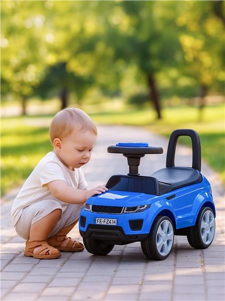 Baby Mix Prime SUV loopfiets blauw leer