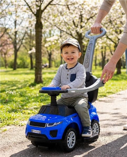 Baby Mix Plus 3-in-1 loopwagen blauw