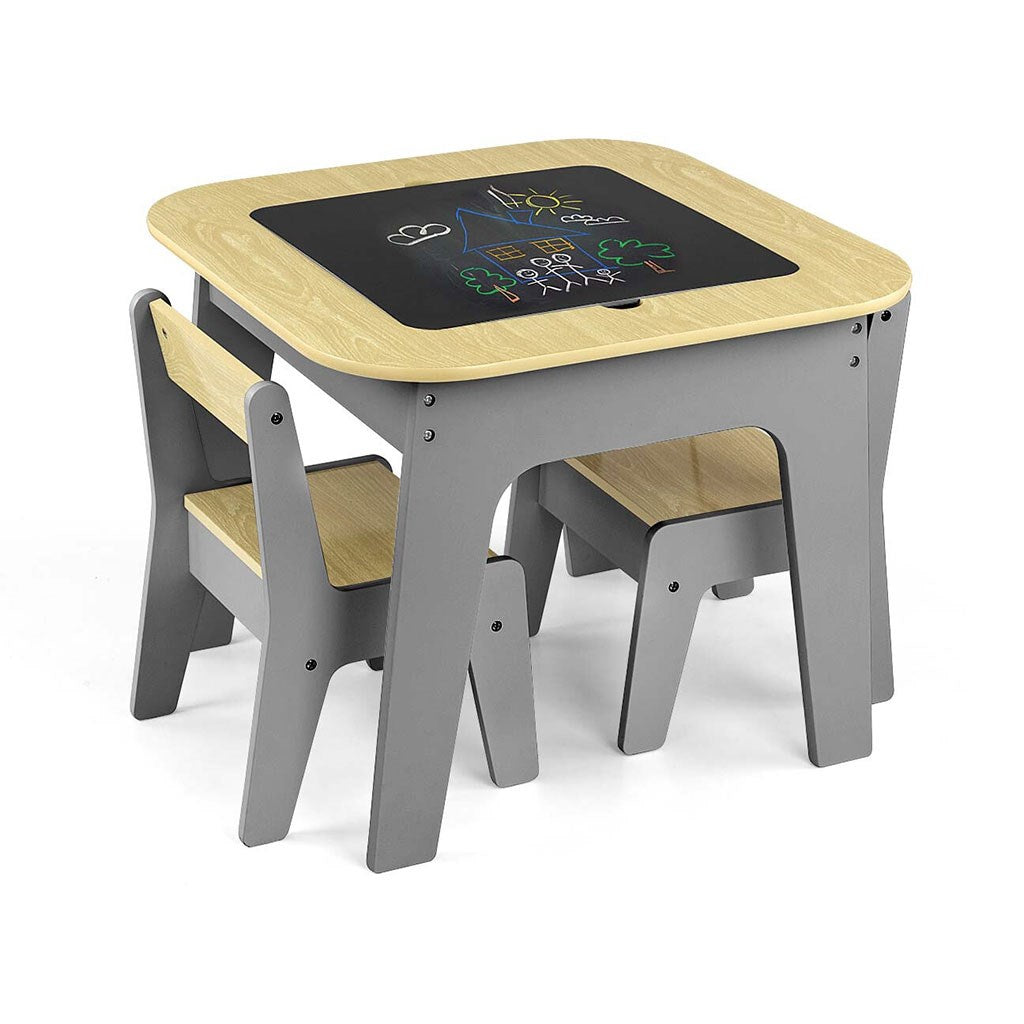 Kindertafel en -stoel Milly Mally Olaf Blocks donkergrijs
