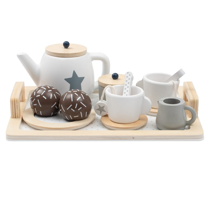 Houten thee-serviesje voor kinderen Montessori Baby Mix
