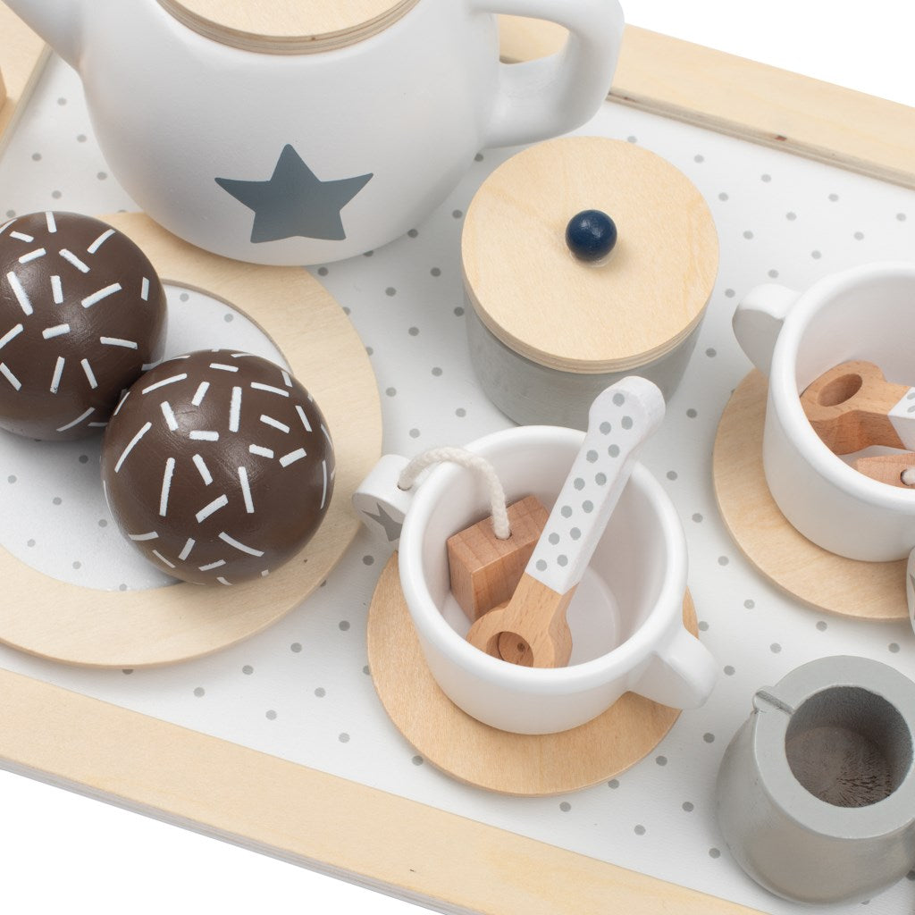 Houten thee-serviesje voor kinderen Montessori Baby Mix