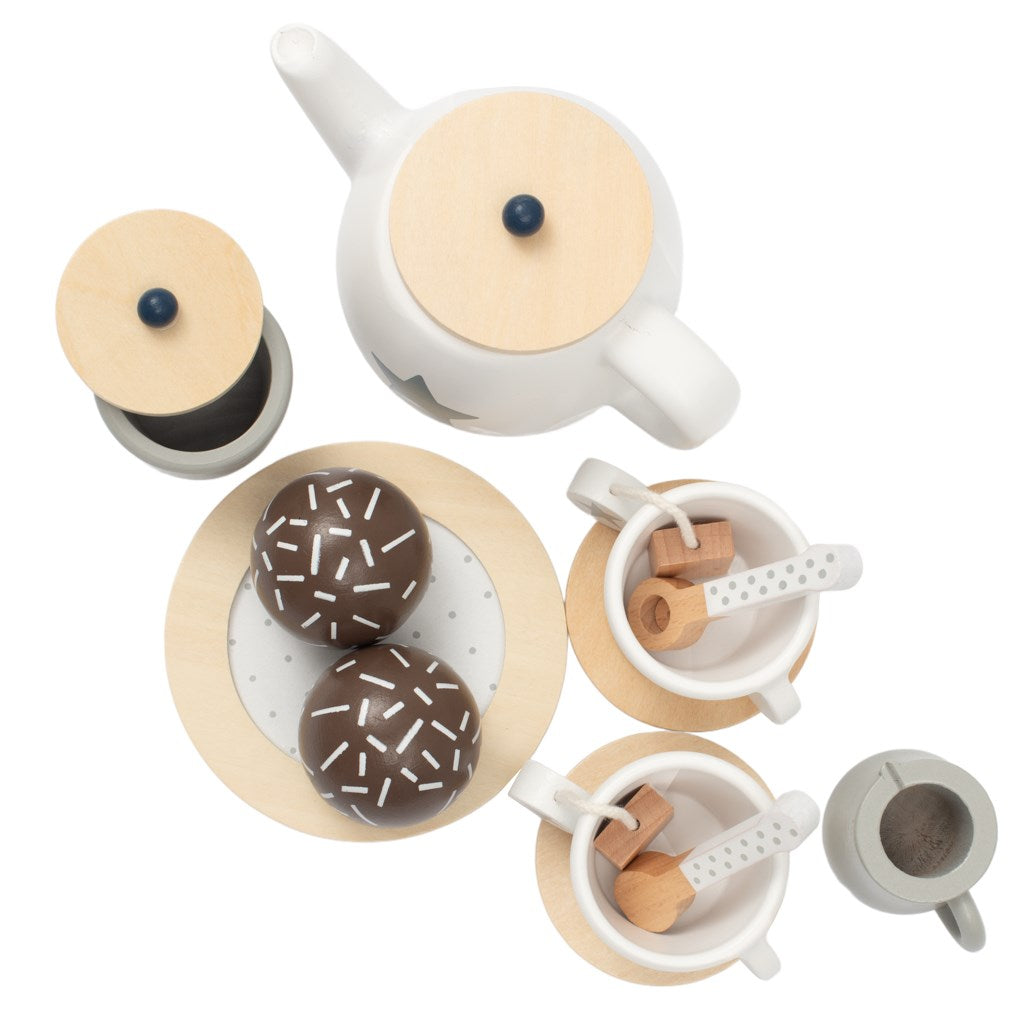 Houten thee-serviesje voor kinderen Montessori Baby Mix