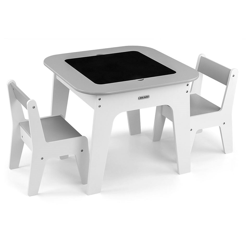 Kindertafel en -stoel Milly Mally Olaf grijs