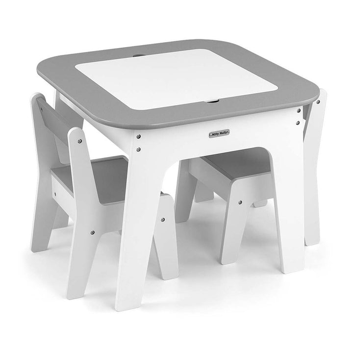 Kindertafel en -stoel Milly Mally Olaf grijs
