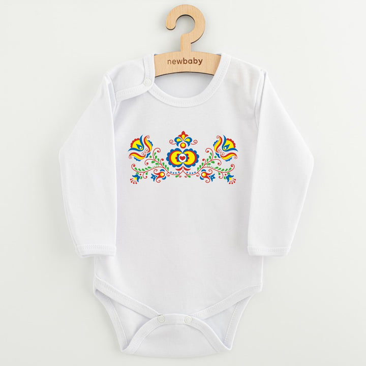 Babyromper met print New Baby Folk Pattern