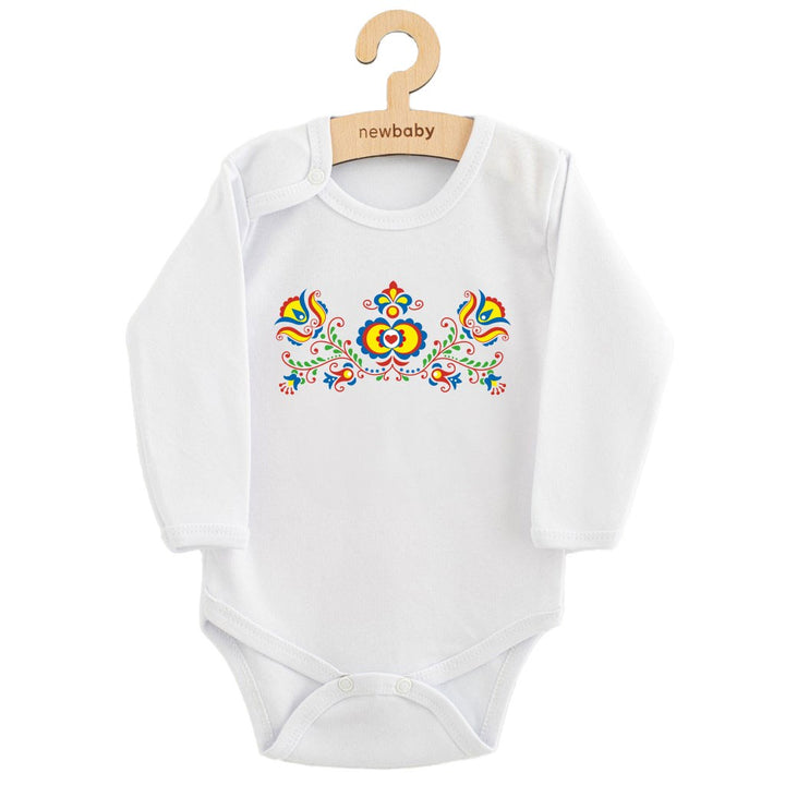 Babyromper met print New Baby Folk Pattern