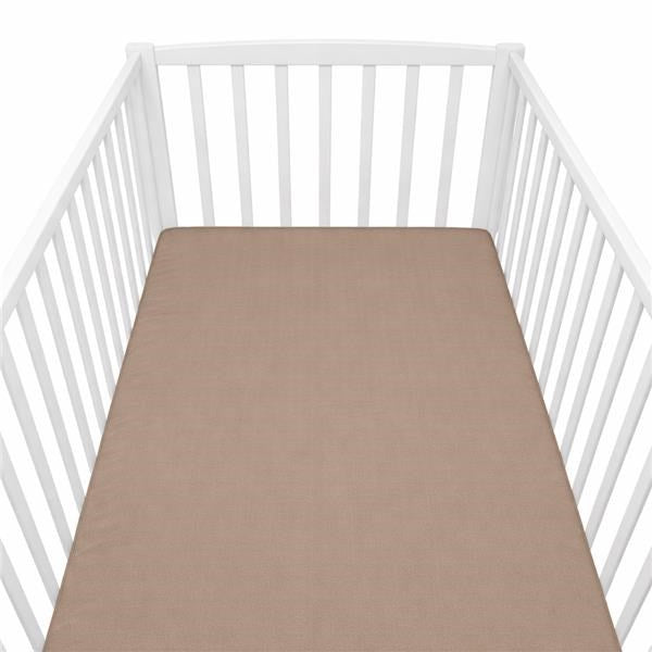Katoenen hoeslaken New Baby 120x60 cm cappuccino