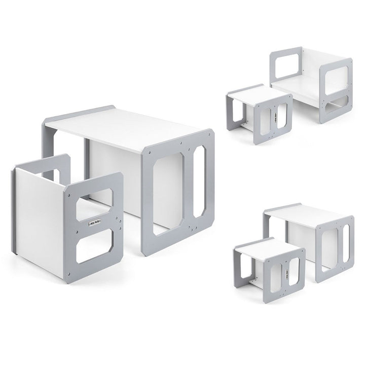 Milly Mally Stella 3-in-1 meubelset - tafel en stoel grijs
