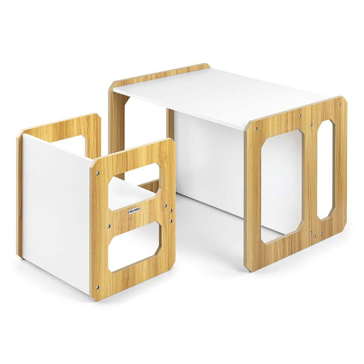 Milly Mally Stella 3-in-1 meubelset - tafel en stoel naturel