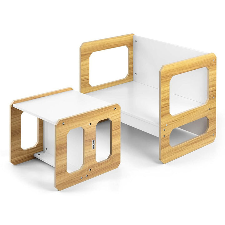 Milly Mally Stella 3-in-1 meubelset - tafel en stoel naturel