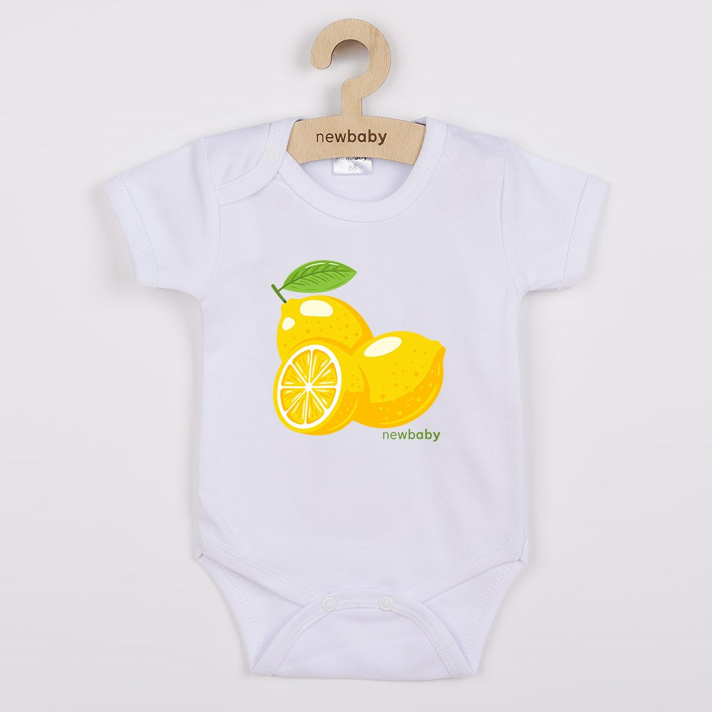 Babyromper met print New Baby Citroen - korte mouw