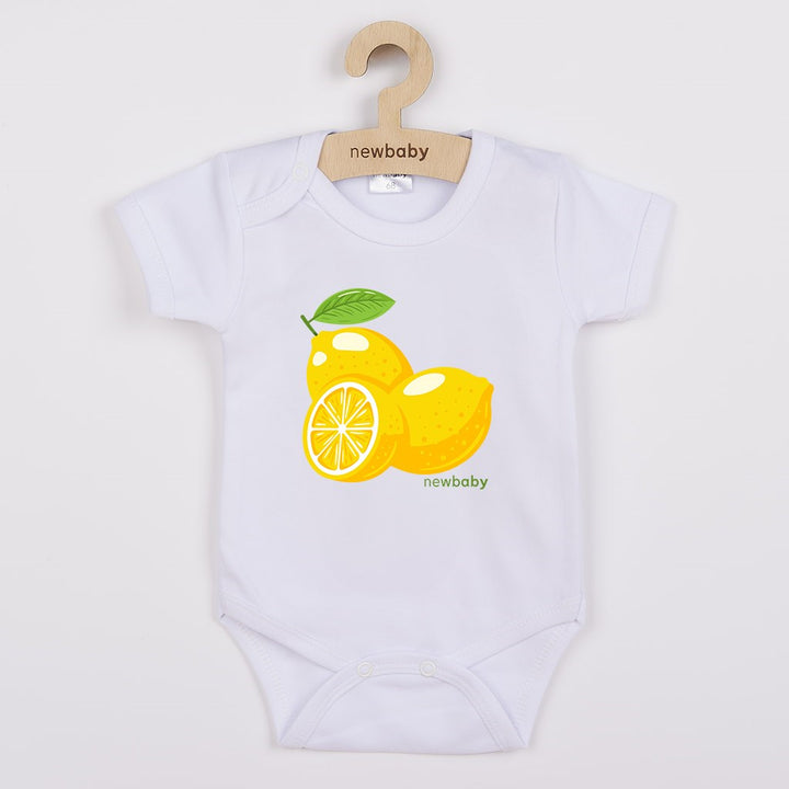 Babyromper met print New Baby Citroen - korte mouw