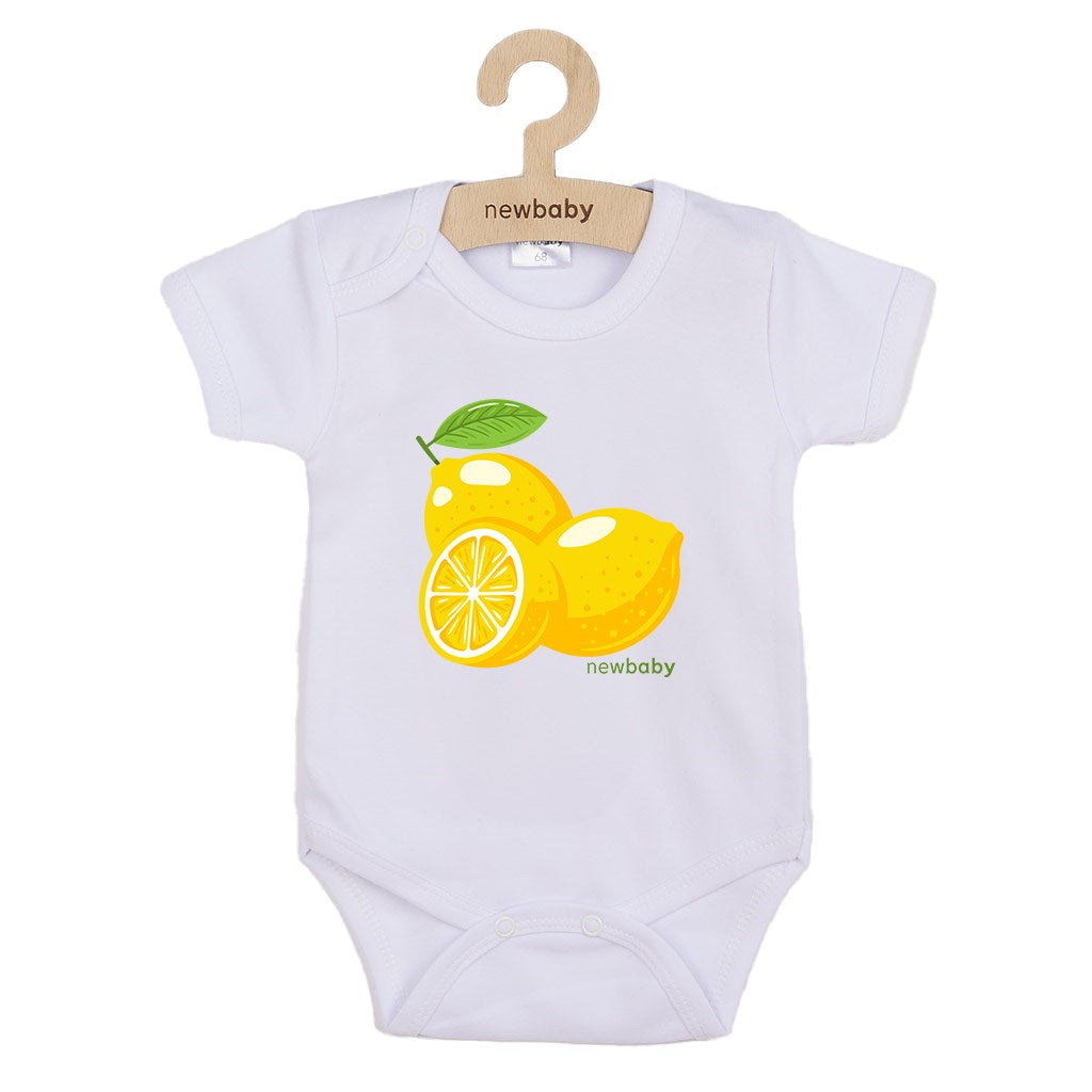 Babyromper met print New Baby Citroen - korte mouw