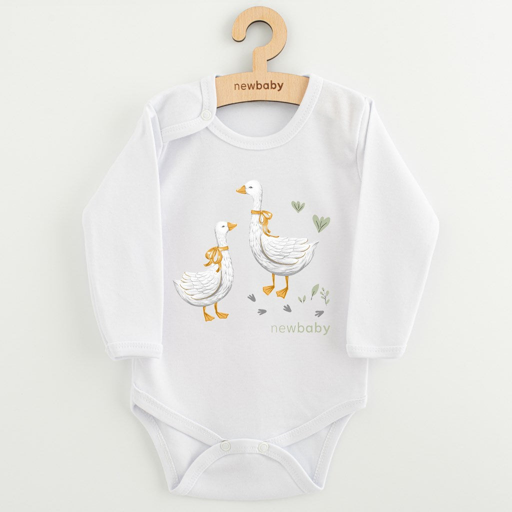 Babyromper met print New Baby Gans