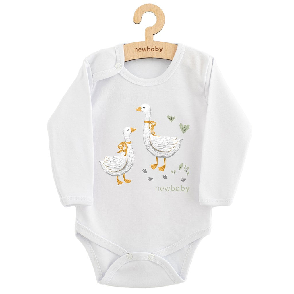 Babyromper met print New Baby Gans