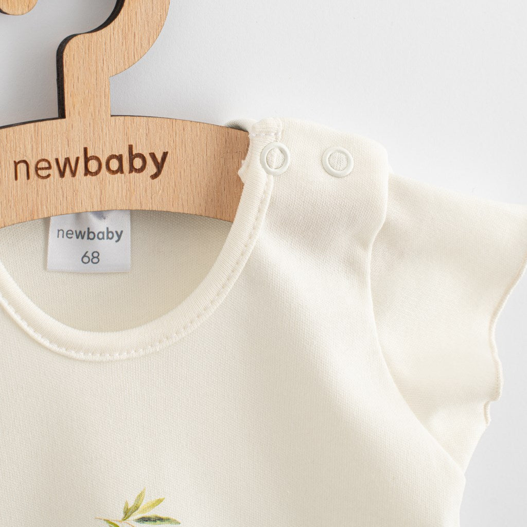 New Baby Olijven biologisch katoenen babyjurk met korte mouwen