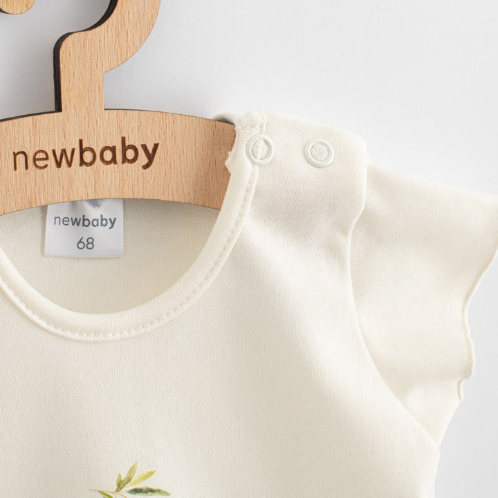 New Baby Olijven biologisch katoenen babyjurk met korte mouwen